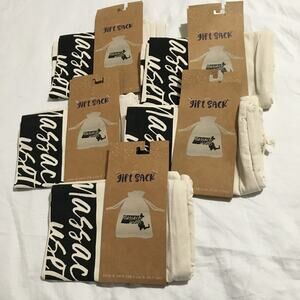 Lot of 5 NEW WITH TAG cotton sacks MASSACHUSETTS